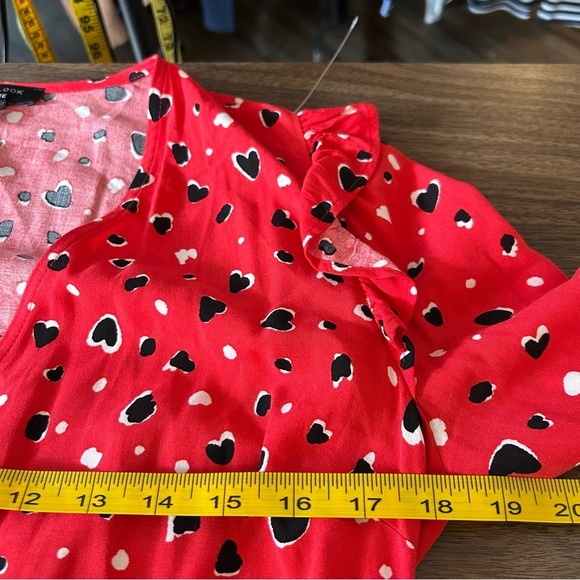 ❤️ NEW LOOK Red Leopard Print Wrap Dress 4 - Picture 9 of 13